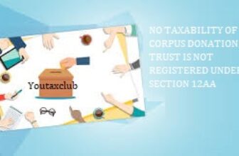 no tax liability on corpus donation